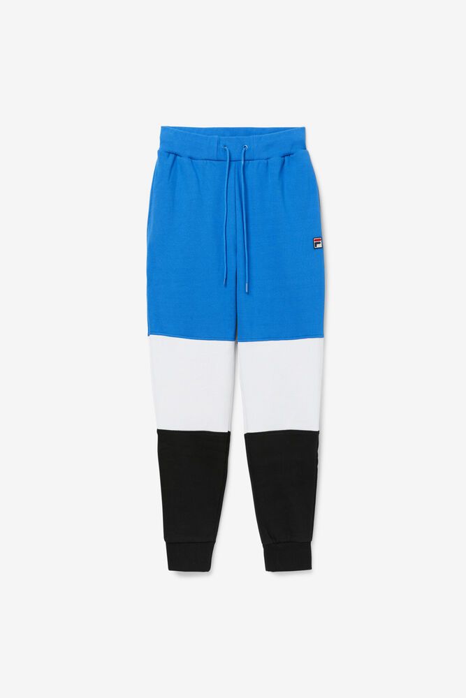 Fila Pants Mens Blue/White/Black France - Ireland 98520-BKDV